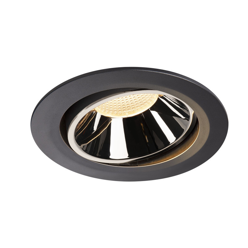 NUMINOS, encastré de plafond intérieur, 55°, noir/chrome, LED, 3000K, orientable