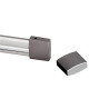 Easytec ii, gris argent, rail de 2 metres gris argent avec embouts