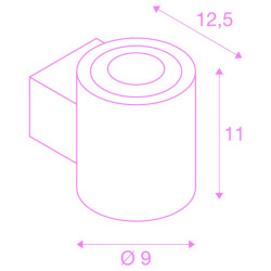 OCULUS UP/DOWN, applique intérieure, up/down, noir, LED, 15W, 2000-3000K