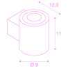 OCULUS UP/DOWN, applique intérieure, up/down, noir, LED, 15W, 2000-3000K