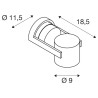 OCULUS, applique et plafonnier intérieur, noir, LED, 10,5W, 2000-3000K, Dim to warm