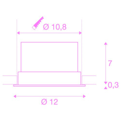 OCULUS, encastré de plafond intérieur, blanc, LED, 10,5W, 2000-3000K, Dim to warm