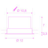 OCULUS, encastré de plafond intérieur, blanc, LED, 10,5W, 2000-3000K, Dim to warm