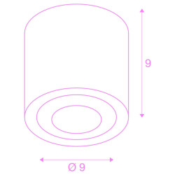 OCULUS, plafonnier intérieur, blanc, LED, 10,5W, 2000-3000K, Dim to warm
