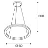 ONE 60, suspension intérieure, up/down, noir, LED, 25W, 3000/4000K, interrupteur CCT, variable Dali