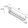 SIGHT MOVE, spot pour rail 3 allumages, intérieur, noir, LED, 26W, 4000K, variable Dali