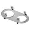 Cadre double rond pour encastre cmh, blanc