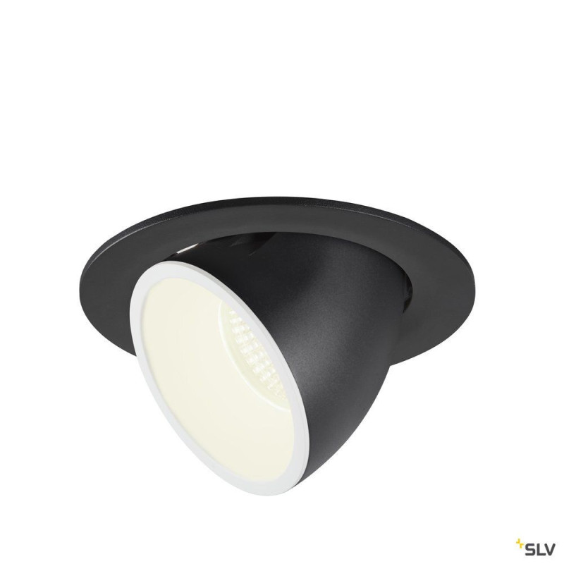 NUMINOS® GIMBLE L, encastré de plafond int, 20°, noir/blanc, LED, 25,4W, 4000K
