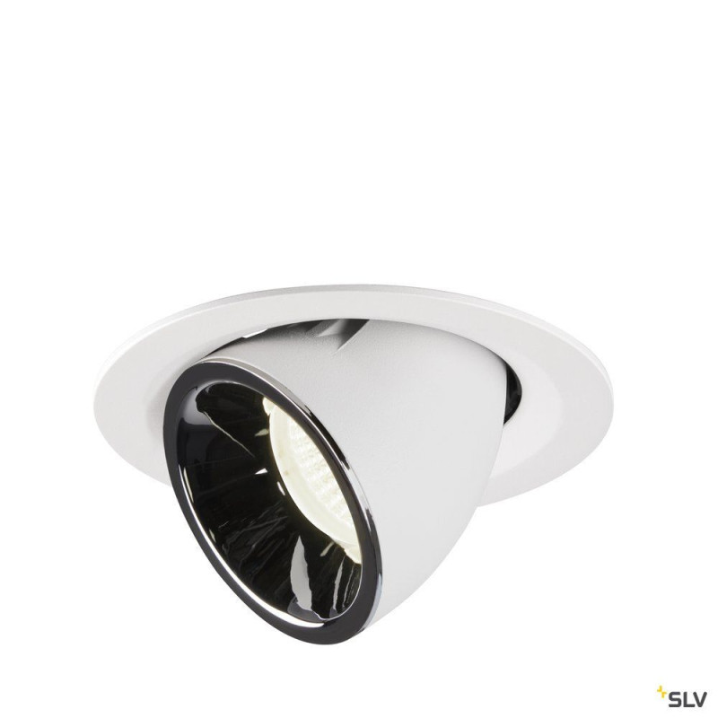 NUMINOS® GIMBLE M, encastré de plafond int, 55°, blanc/chrome, LED, 17,5W, 4000K