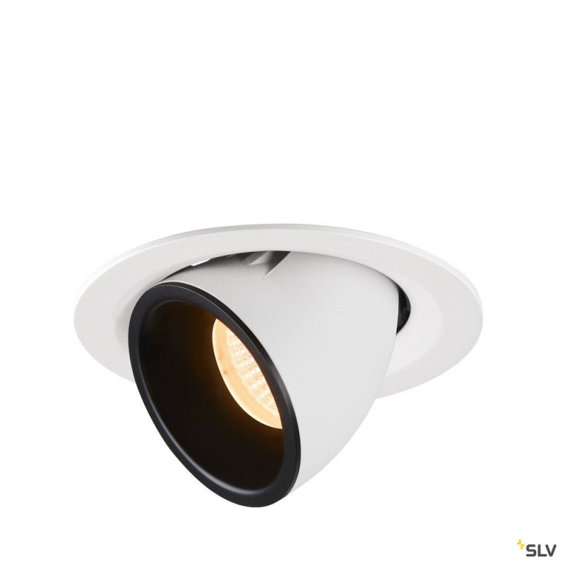 NUMINOS® GIMBLE M, encastré de plafond int, 40°, blanc/noir, LED, 17,5W, 2700K