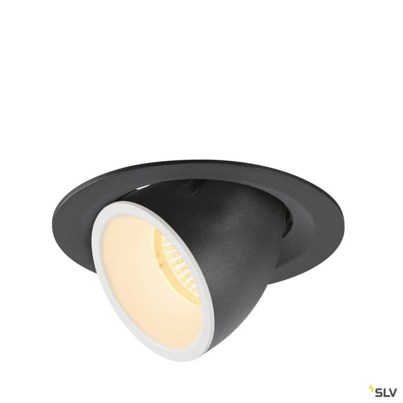 NUMINOS® GIMBLE M, encastré de plafond int, 20°, noir/blanc, LED, 17,5W, 3000K
