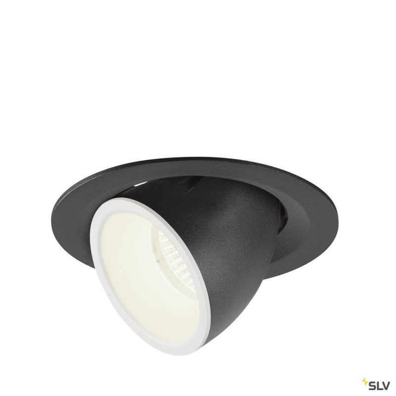 NUMINOS® GIMBLE M, encastré de plafond int, 55°, noir/blanc, LED, 17,5W, 4000K