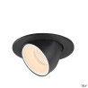 NUMINOS® GIMBLE S, encastré de plafond int, 20°, noir/blanc, LED, 8,6W, 2700K