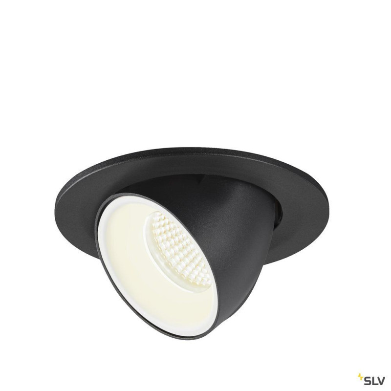 NUMINOS® GIMBLE S, encastré de plafond int, 40°, noir/blanc, LED, 8,6W, 4000K