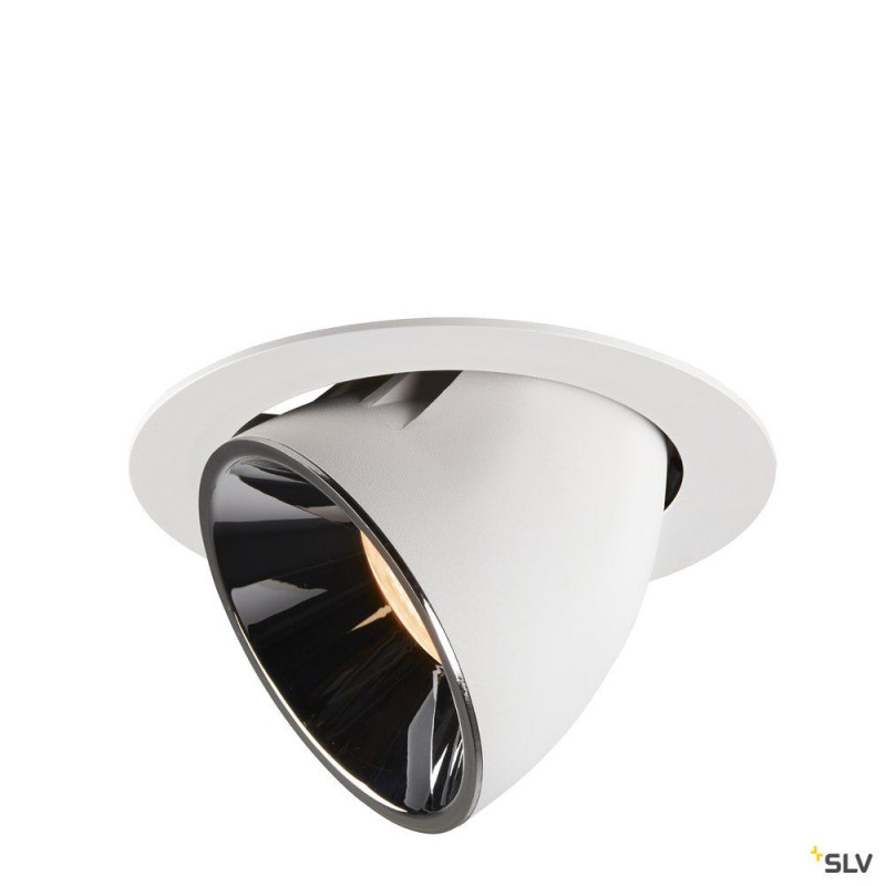 NUMINOS® GIMBLE XL, encastré plafond int, 20°, blanc/chrome, LED, 37,4W, 2700K