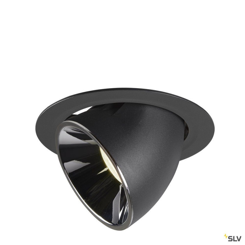 NUMINOS® GIMBLE XL, encastré de plafond int, 40°, noir/chrome, LED, 37,4W, 4000K