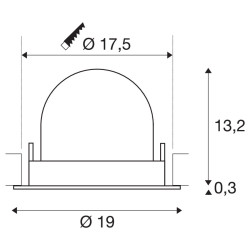 NUMINOS® GIMBLE XL, encastré de plafond intérieur, 20°, noir, LED, 37,4W, 2700K