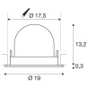NUMINOS® GIMBLE XL, encastré de plafond intérieur, 55°, noir, LED, 37,4W, 4000K