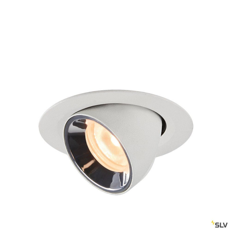NUMINOS® GIMBLE XS, encastré de plafond int, 40°, blanc/chrome, LED, 7W, 2700K