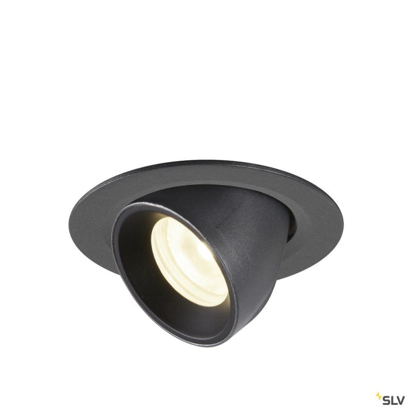 NUMINOS® GIMBLE XS, encastré de plafond intérieur, 40°, noir, LED, 7W, 4000K