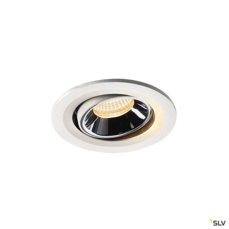 NUMINOS® MOVE S, encastré plafond orientable, 55°, blanc/chrome, LED 8,6W 2700K