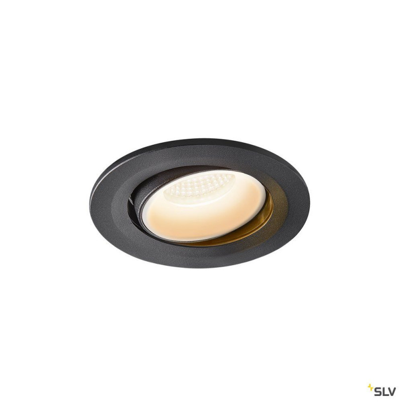 NUMINOS® MOVE S, encastré plafond orientable, 55°, noir/blanc, LED, 8,6W, 2700K