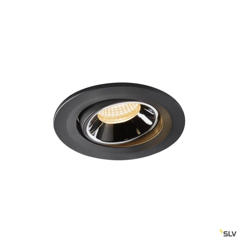 NUMINOS® MOVE S, encastré plafond orientable, 55°, noir/chrome, LED, 8,6W, 3000K