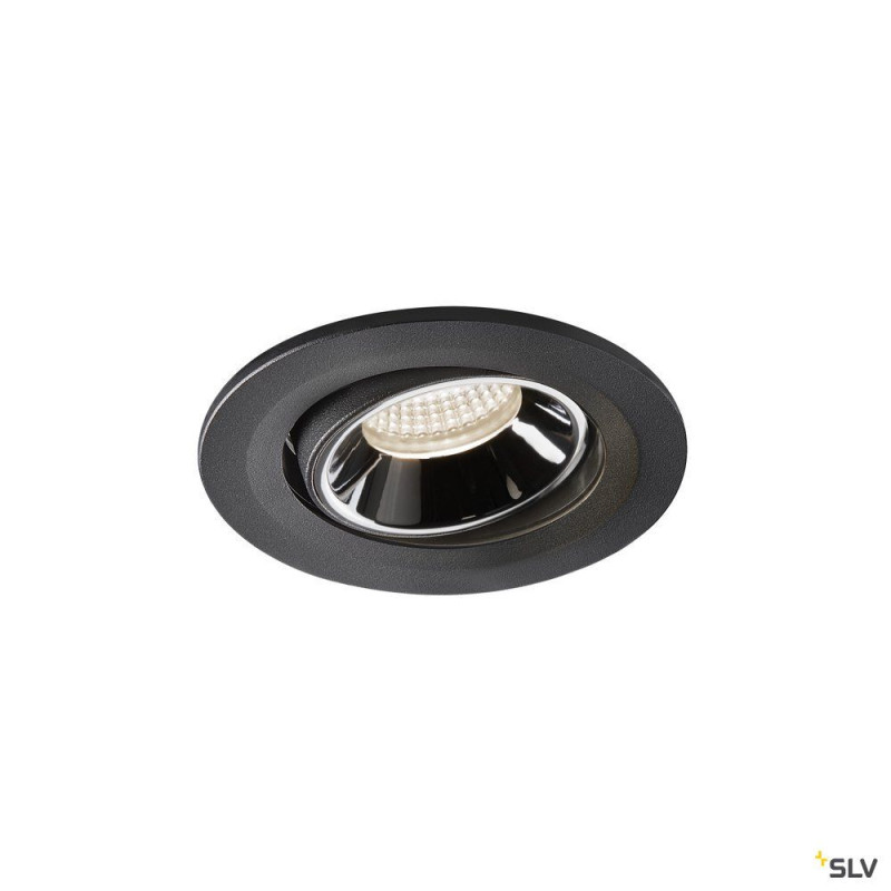 NUMINOS® MOVE S, encastré plafond orientable, 40°, noir/chrome, LED, 8,6W, 4000K