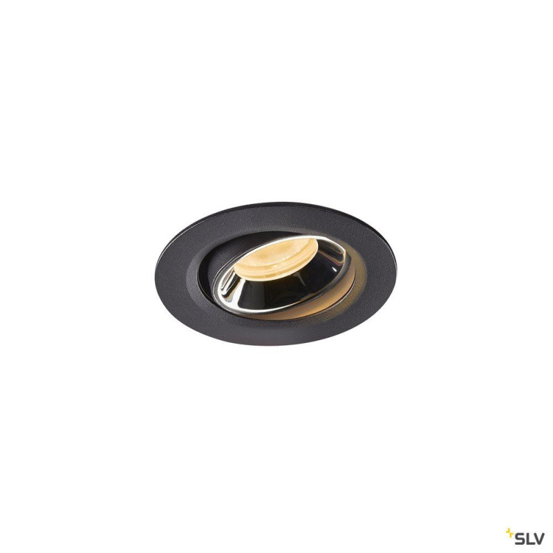NUMINOS® MOVE XS, encastré plafond orientable, 40°, noir/chrome, LED, 7W, 3000K