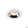 NUMINOS® XS, encastré plafond int, 55°, blanc/chrome, LED, 7W, 2700K, IP20/IP44
