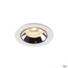 NUMINOS® XS, encastré plafond int, 40°, blanc/chrome, LED, 7W, 3000K, IP20/IP44