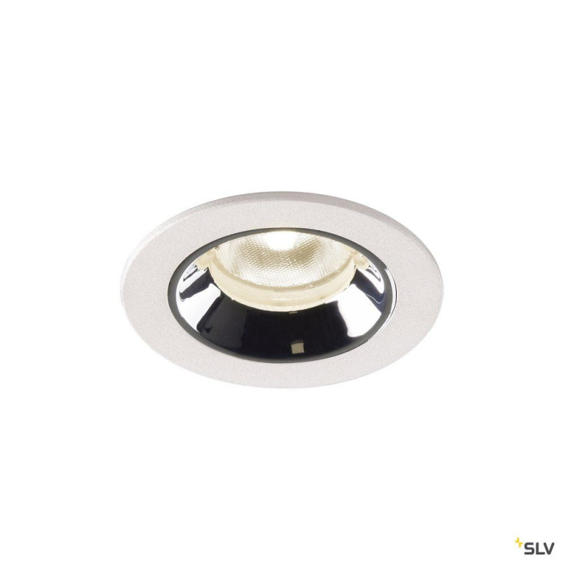 NUMINOS® XS, encastré plafond int, 20°, blanc/chrome, LED, 7W, 4000K, IP20/IP44