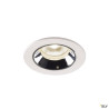 NUMINOS® XS, encastré plafond int, 55°, blanc/chrome, LED, 7W, 4000K, IP20/IP44