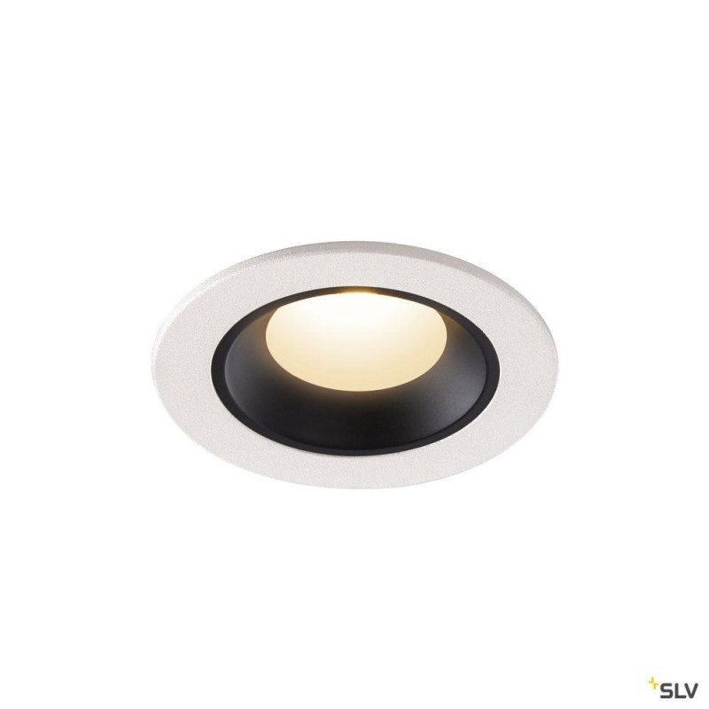 NUMINOS® XS, encastré de plafond int, 55°, blanc/noir, LED, 7W, 3000K, IP20/IP44