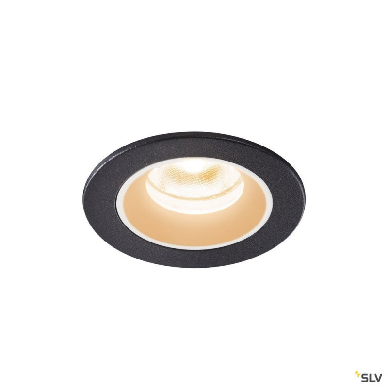NUMINOS® XS, encastré de plafond int, 20°, noir/blanc, LED, 7W, 2700K, IP20/IP44