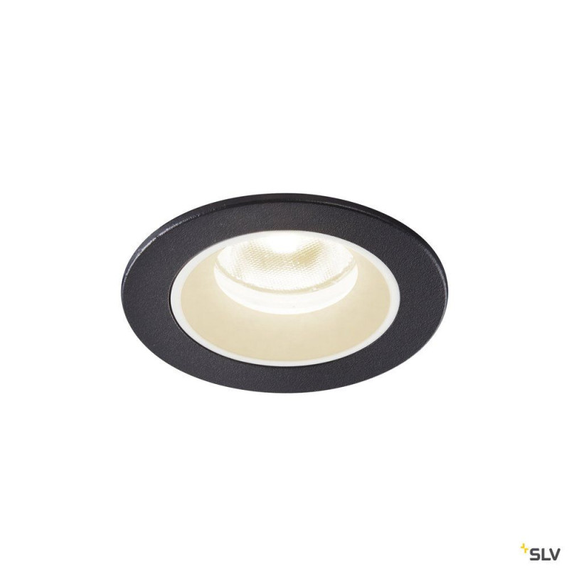 NUMINOS® XS, encastré de plafond int, 40°, noir/blanc, LED, 7W, 4000K, IP20/IP44