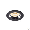 NUMINOS® XS, encastré plafond int, 40°, noir/chrome, LED, 7W, 2700K, IP20/IP44