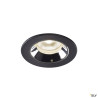 NUMINOS® XS, encastré plafond int, 55°, noir/chrome, LED, 7W, 4000K, IP20/IP44