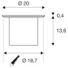 ROCCI 200, encastré de sol extérieur, rond, inox, LED, 16W, 3000K, IP65/IP67