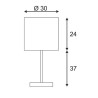 Soprana, lampe à poser, tl-2, diffuseur rond, tissu blanc, e27