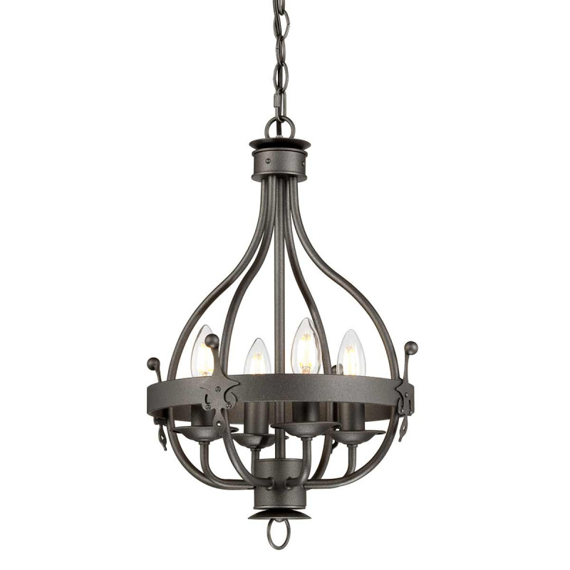 Suspension Windsor 4 lumières - Graphite