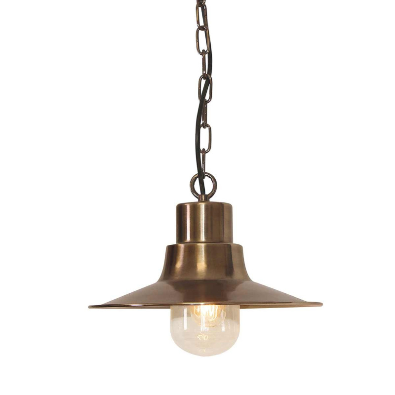 Lanterne à chaîne Sheldon 1 lumière - Laiton vieilli