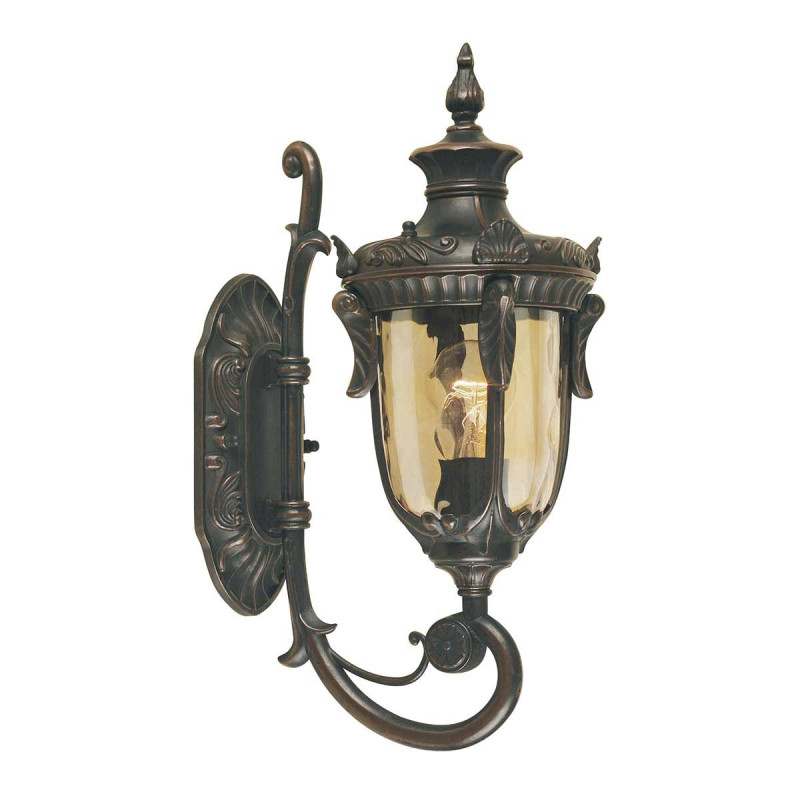 Petite lanterne murale Philadelphia 1 lumière - Bronze ancien