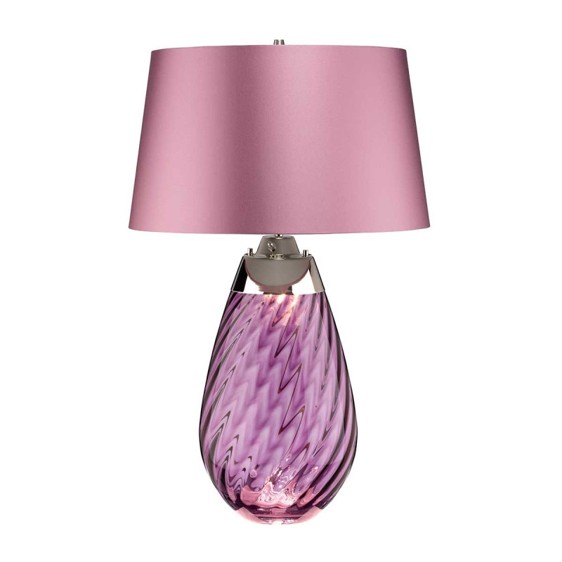 Grande lampe de table prune Lena 2 lumières