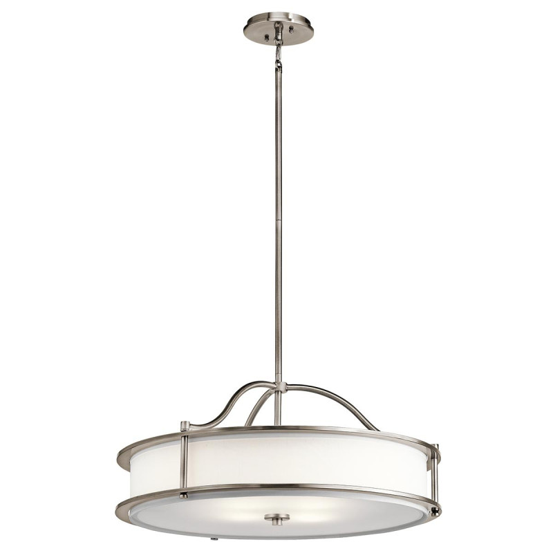 Lustre/Semi-plafonnier Emory 4 lumières - Etain classique