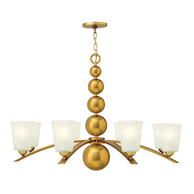 Lustre Zelda 8 lumières - Laiton vintage
