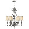 Lustre Plantation 7 lumières - Nickel antique poli