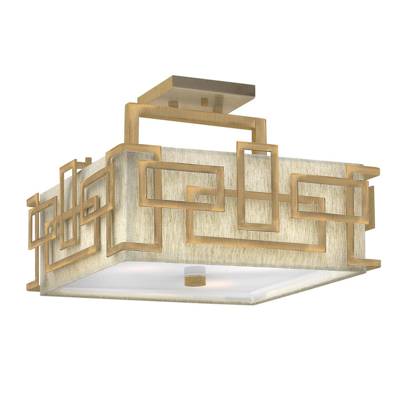 Semi-plafonnier Lanza 3 lumières - Bronze brossé