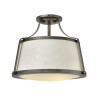 Semi-plafonnier Charlotte 3 lumières - Nickel antique