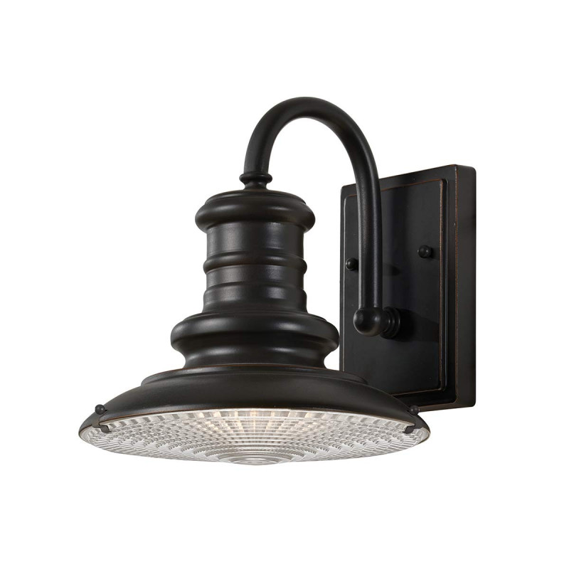 Petite lanterne murale Redding Station 1 lumière - Bronze restauré